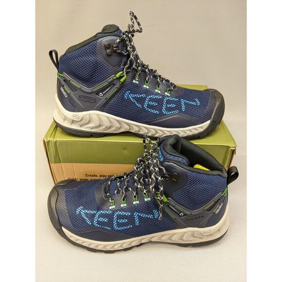 Keen Men's NXIS Evo Mid WP Height Waterproof Hiking Shoe Navy Size 8 - Picture 6 of 12